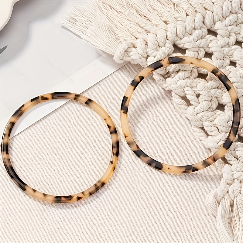 E-shop 2er Set Damenmode Armband Herbst und Winter Braun Leopard Print Acetat Board Armband Geeignet für Alltägliche Vielseitige Party Geschenke
