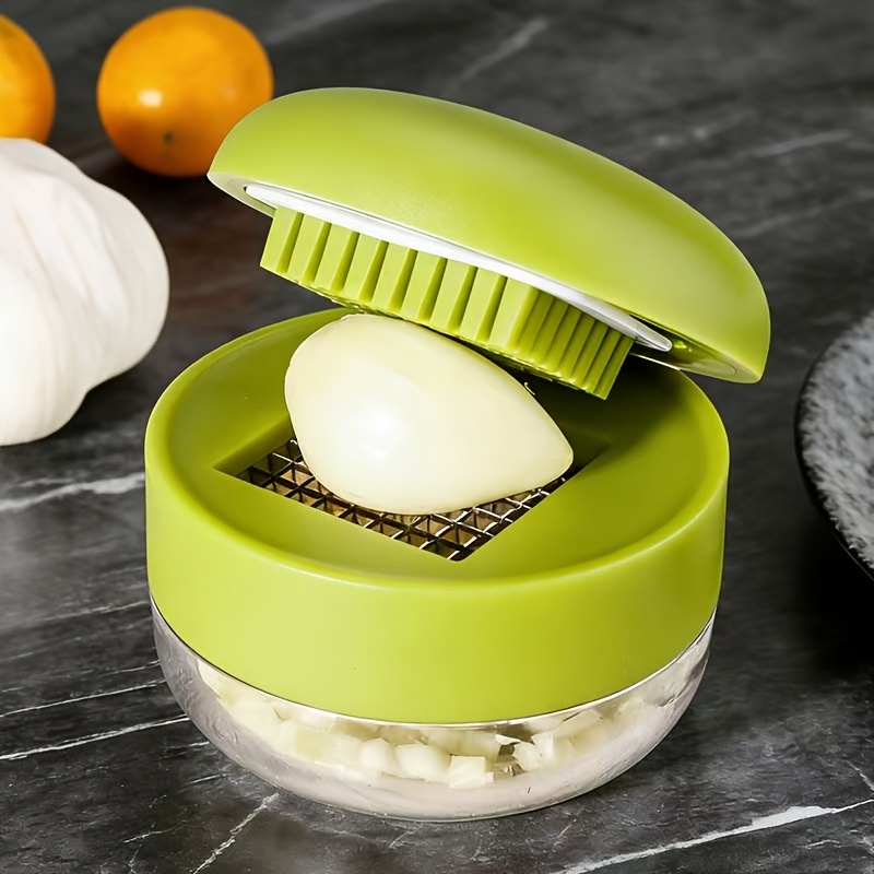 TEMU 1pc Multifunctional Garlic Press, Garlic Press, Simple And Convenient Garlic Press, Garlic Masher, Which Garlic Paste, Ginger Paste, Pepper