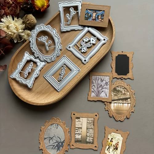 1pc picture frame cutting dies diy scrapbooking card die cut handmade greeting card making stencils handmade craft embossing tool