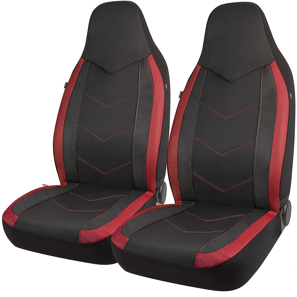 TEMU Housses de siège 2 places à haut, taille universelle, tissu sergé à épissure sandwich, style sportif, pour voitures, SUV, camions