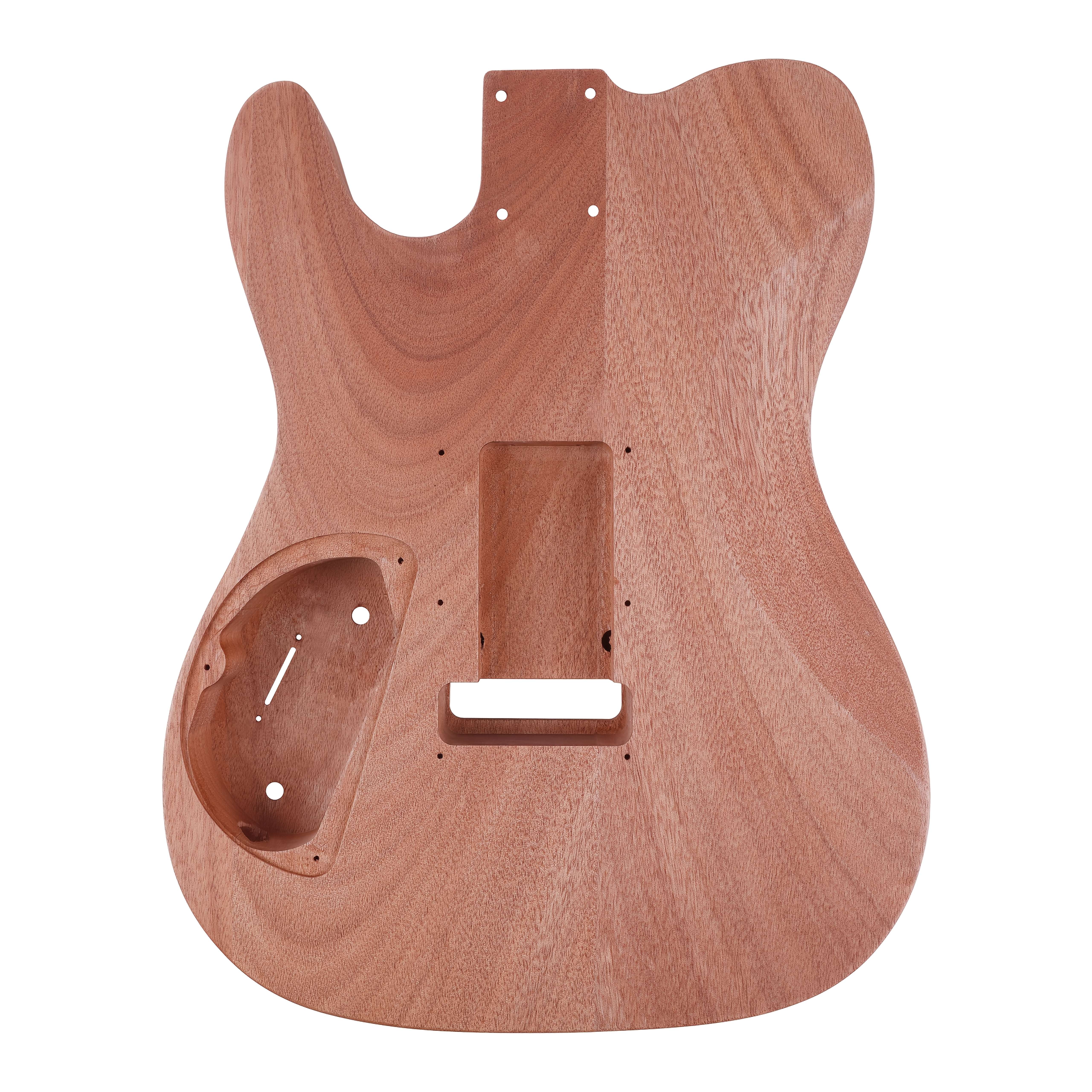 Leo Jaymz DIY Electric Guitar Kit - Mahogany Body, Ebony Fretboard, 1pc S-H Pickup Configuration - Fixed Bridge, Fully Enclosed Tuning Pegs, 21 Frets, Maple Neck, Room Electrical Wiring