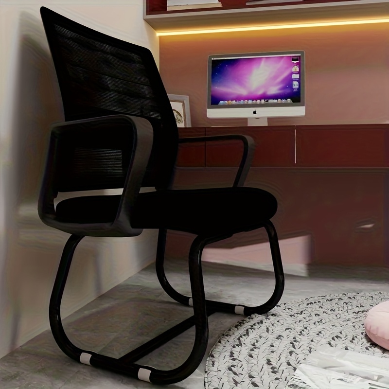 Silla de Oficina en Casa con Reposabrazos y Respaldo Ergonómico, Tela Transpirable, Asiento Moldeado, Adecuada para Oficina en Casa, Sala de Espera y Sala de Conferencias, Capacidad de Peso 130 kg, /Gris