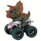 1pc cool dinosaur toy car 360 rotatable off road stunt vehicle durable plastic dinosaur design friction powered for no battery needed