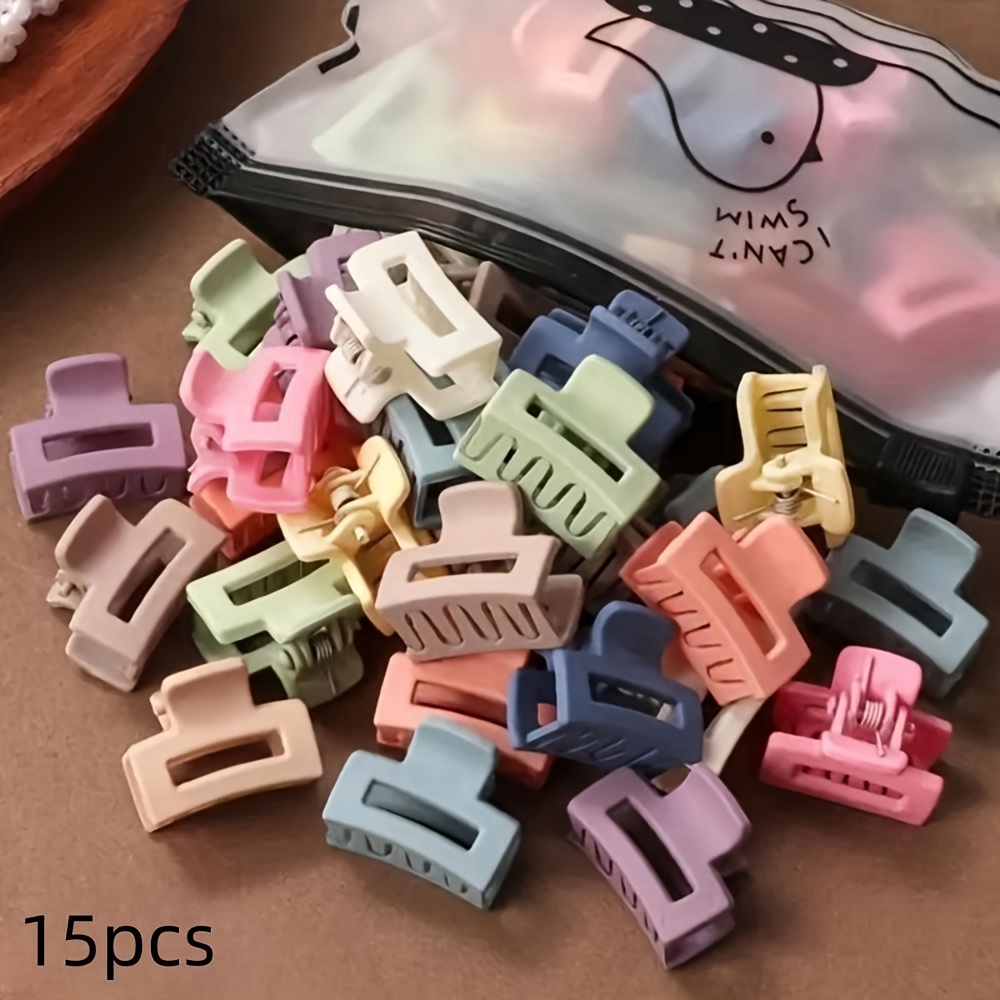 TEMU 15/30 pezzi Fermagli per capelli piccoli, , opachi, - Design elegante traforato, colori , fermagli sicuri per capelli da - Accessori di moda i ,