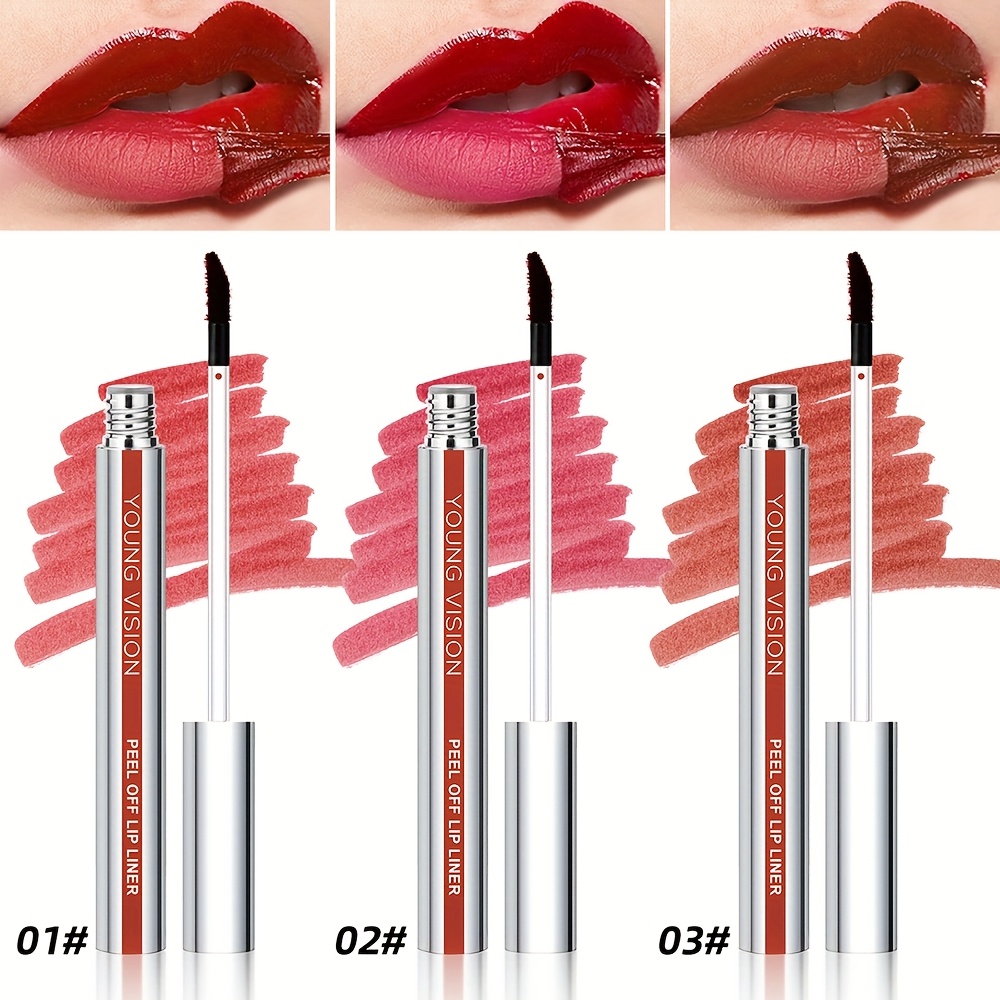 TEMU 3pcs Waterproof Lip Liner Set - Long-lasting, For Perfect Definition In , Moisturizing & Non-drying Formula, Ideal For Or Party Looks, Valentines Day Gifts