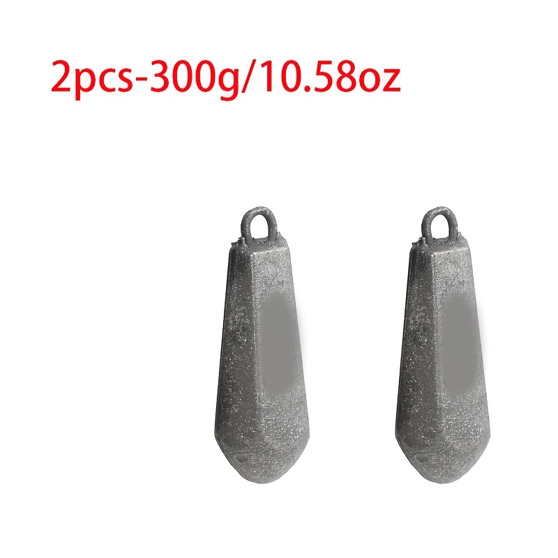 Image of Set Of 3 Or 2pcs (1.76oz-10.58oz) Hexagonal Iron Fishing Sinkers - Ideal For Sea Fishing And Bait Fishing Tuna, , Croaker, Catfish, And Other Large Fish . A Great Present For Fishing Enthusiasts