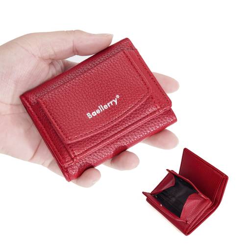 1pc womens trifold raspberry texture pu wallet fashionable multi card bag travel portable coin purse with purse multi slot mini bag french sweet coin purse