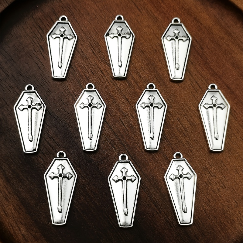 21pcs Halloween Coffin Pendant Charm Set