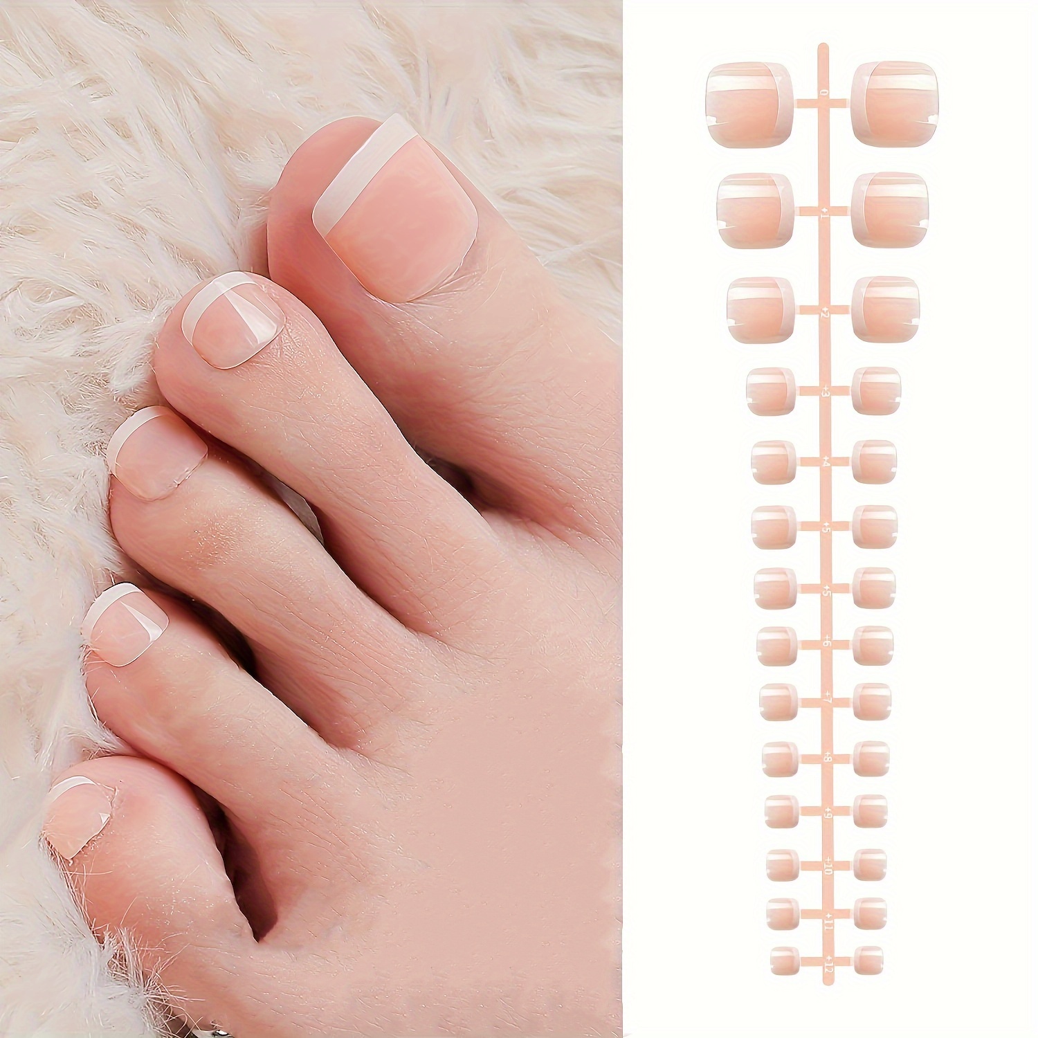 

120 Pcs French False Toe Nails Short Square Press On Nails Natural Solid Color Full Cover Fake Nails Artificial Acrylic Nails For Diy Nail Art Salon Women False Toenails