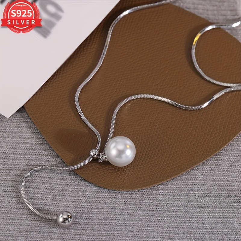 925 Hypoallergenic Pull Through Long Sweater Chain Necklace