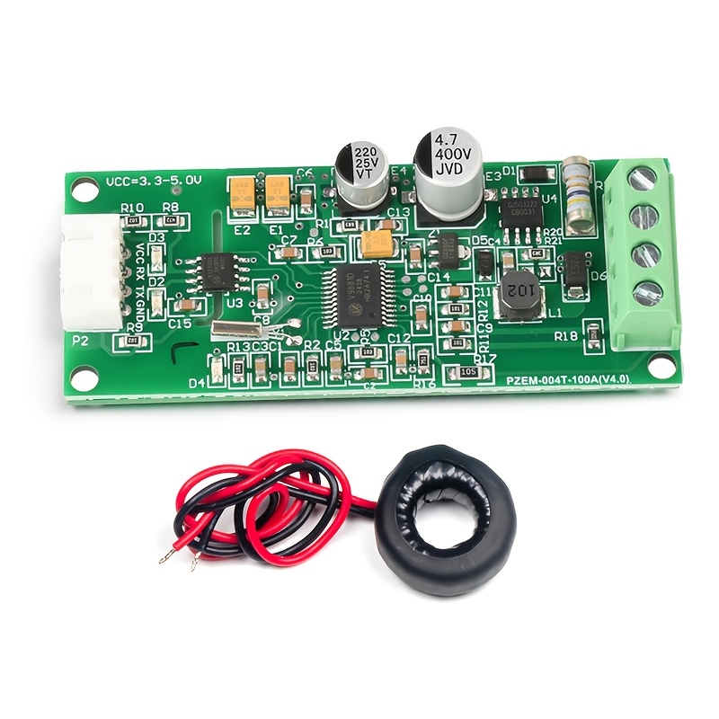 1set pzem 004t 100a   and closed ct ac multifunctional voltage and current testing module pcb communication module and closed ct   meter communication module pcb   products