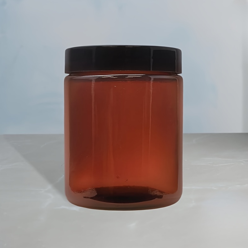 

260g Amber Glass Jars, Straight Sided Cosmetic Jars, Great For Body Butter, Creams, Stash Jars, Etc.