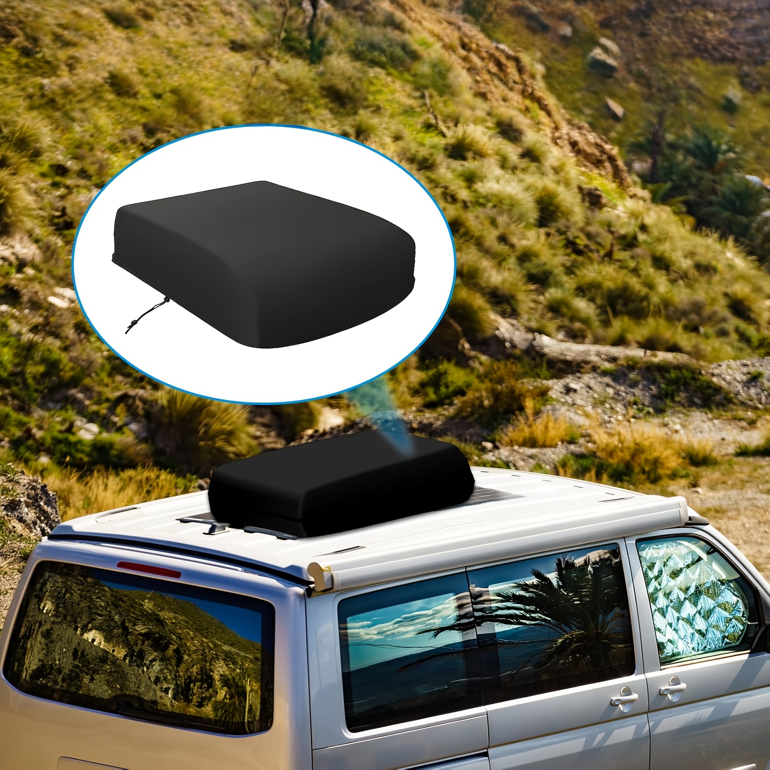TEMU 1pc Conditioner Cover, Cover For Travel Trailer Roof A/c, Outside Rv A/c Protective Additions