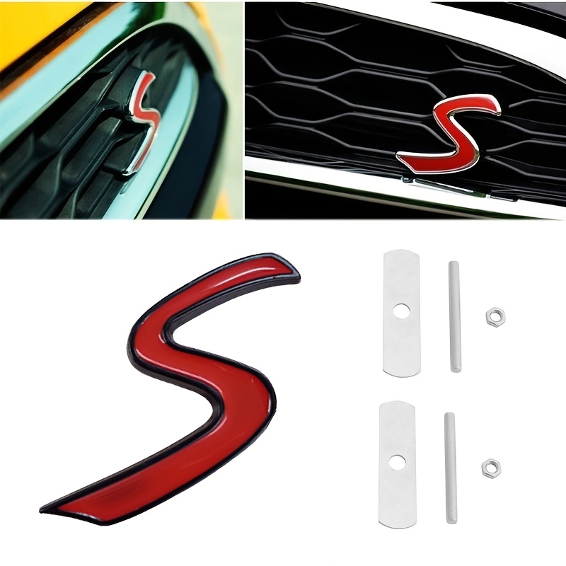 

1 Set 3d Metal Front Grille Badge Emblem Sticker Decal For Mini R50 R52 R53 R56 R57 R58 F55 F56 Car Styling Accessories