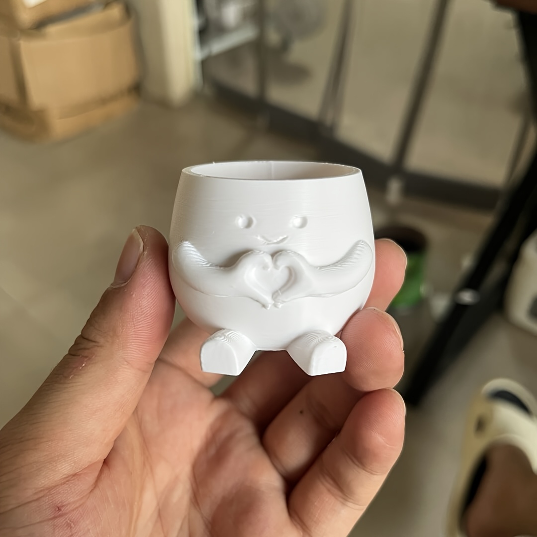 TEMU Mini Cute Heart-shaped Pot 4cm, Succulent And Pothos Planter, Suitable For Home, Office, Cafe, Bar Desktop Art Decoration, Aesthetic Room Decor,