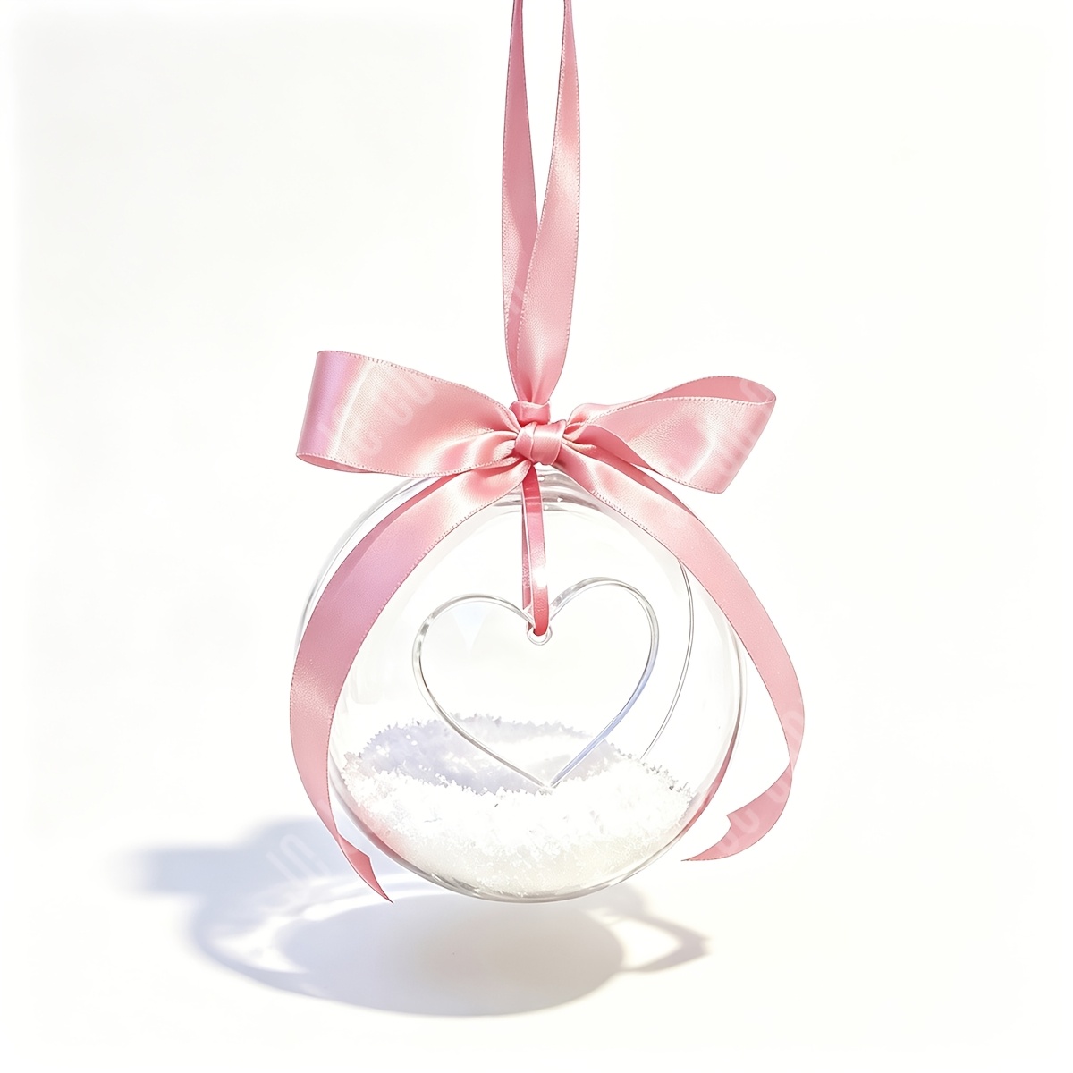 TEMU Custom Christmas Ball, Personalized Heart-shaped Photo Christmas Ball, Customizable Photo, Love Heart Acrylic Pendant Christmas Ball, Love Heart