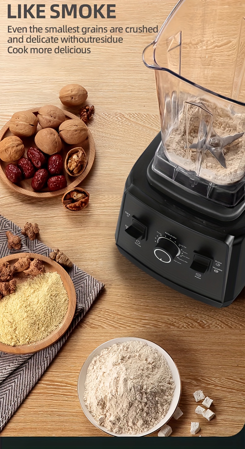 SENBOWE UK Plug 2 in 1 Multifunctional Food Processor Blender, Professional Juicer, Smoothie Blender, 500W Blender And Grinder Combination, a Powerful Kitchen Appliance with a 68Oz Capacity And 2 Complimentary Containers, Ideal for Ice, Grinding