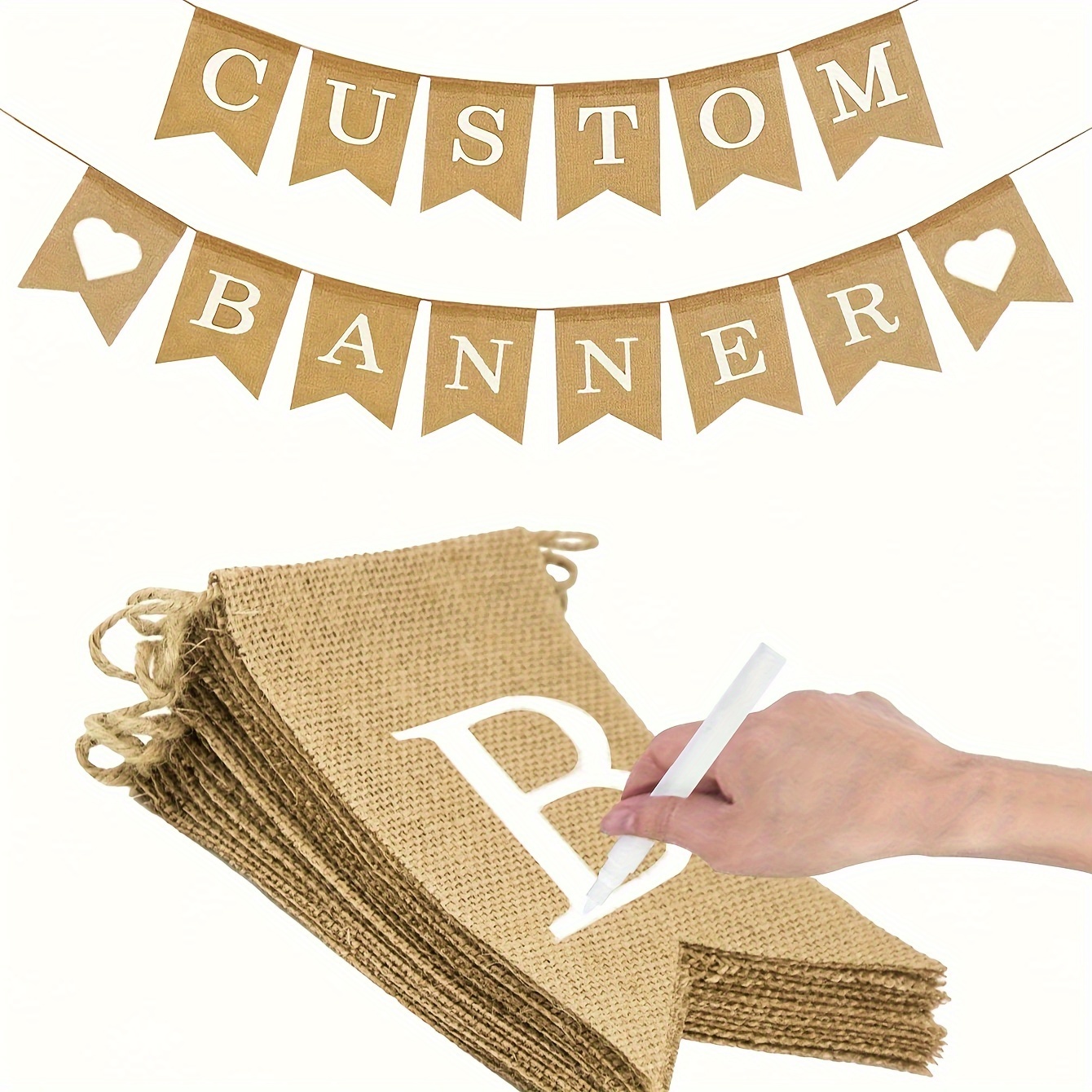 

Customizable Burlap Kit - Decor For Birthdays, Weddings, & Graduations And Reusable