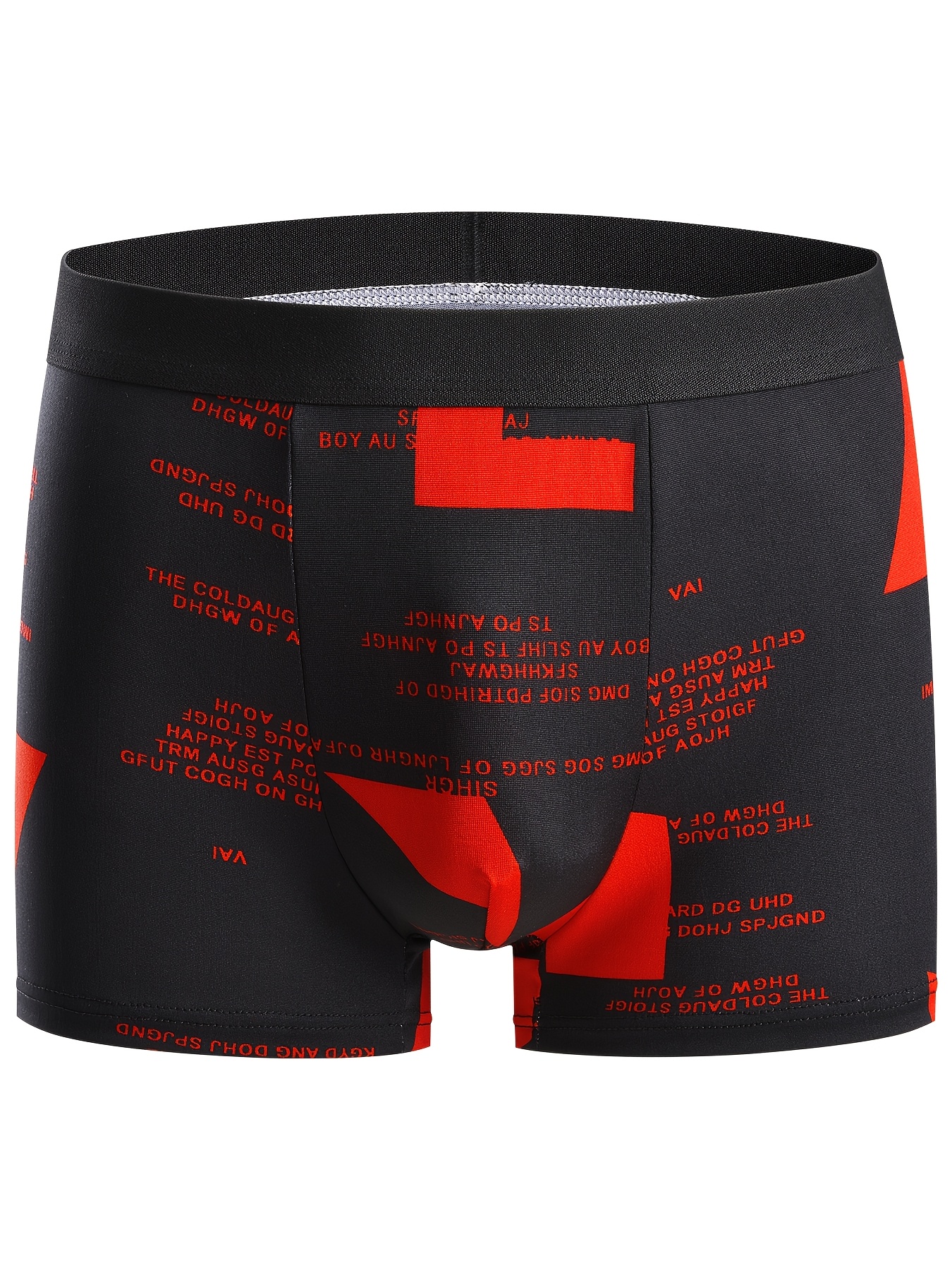 [Stylish] Breathable Men's Boxer Briefs - Soft, Stretchy Polyester-Elastane Blend, Geometric and Pop Culture Patterns, Ideal for Sports & Casual Wear