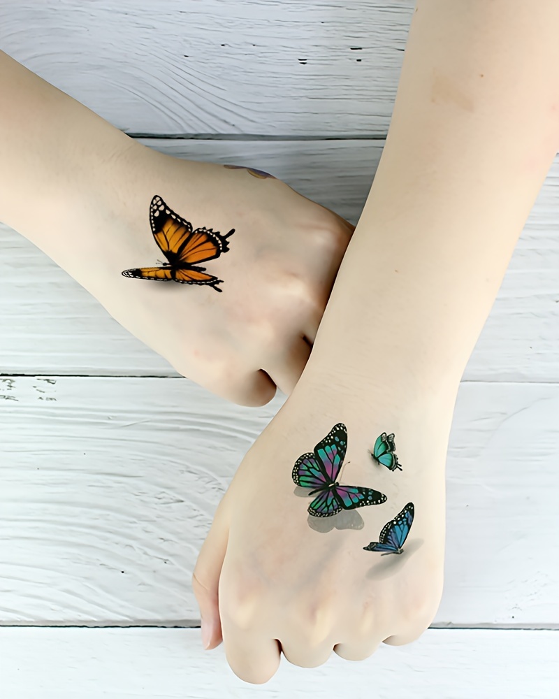 3d schmetterling temporäre tattoos modisches - Temu Germany, image size:800x1000