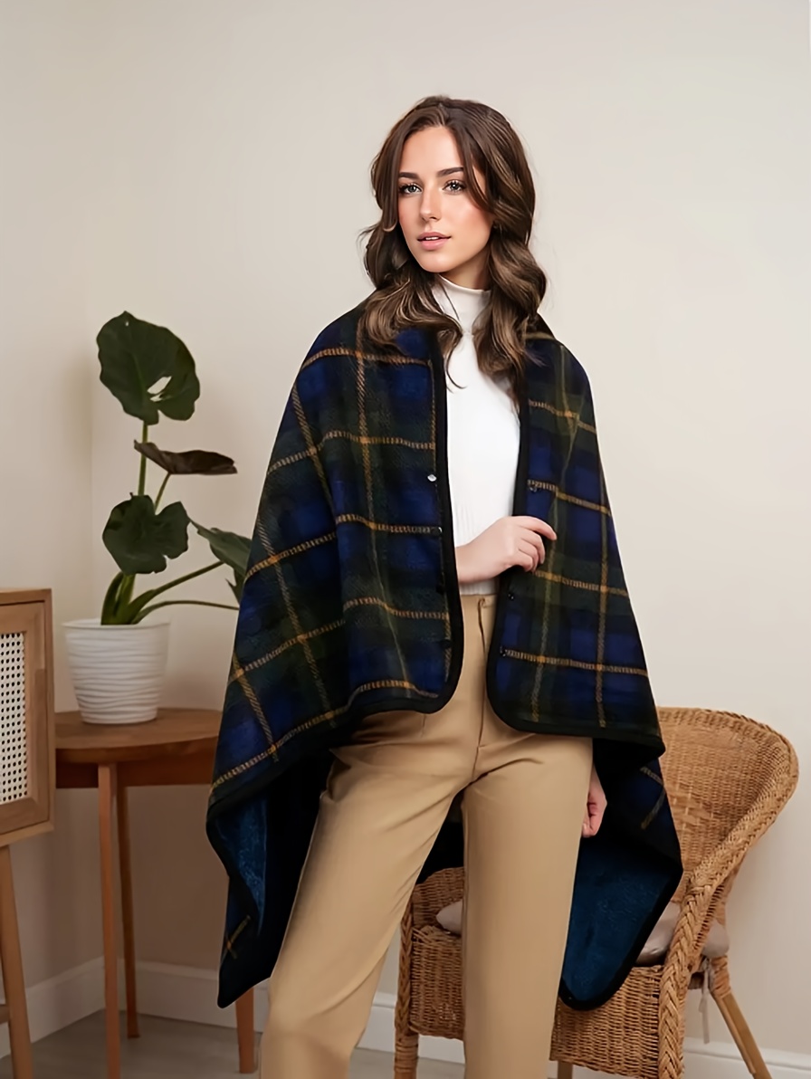 1pc multifunctional shawl blanket with double layer thick throw fleece blanket   pattern polar fleece autumn and   wearable blanket with legs blanket for couch sofa details 12