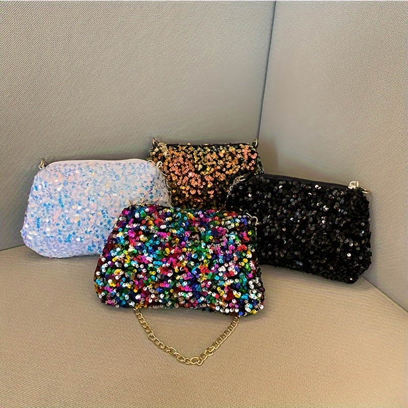 TEMU New Fashionable Bag, Niche Sequin Crossbody Bag, Versatile Shoulder Bag