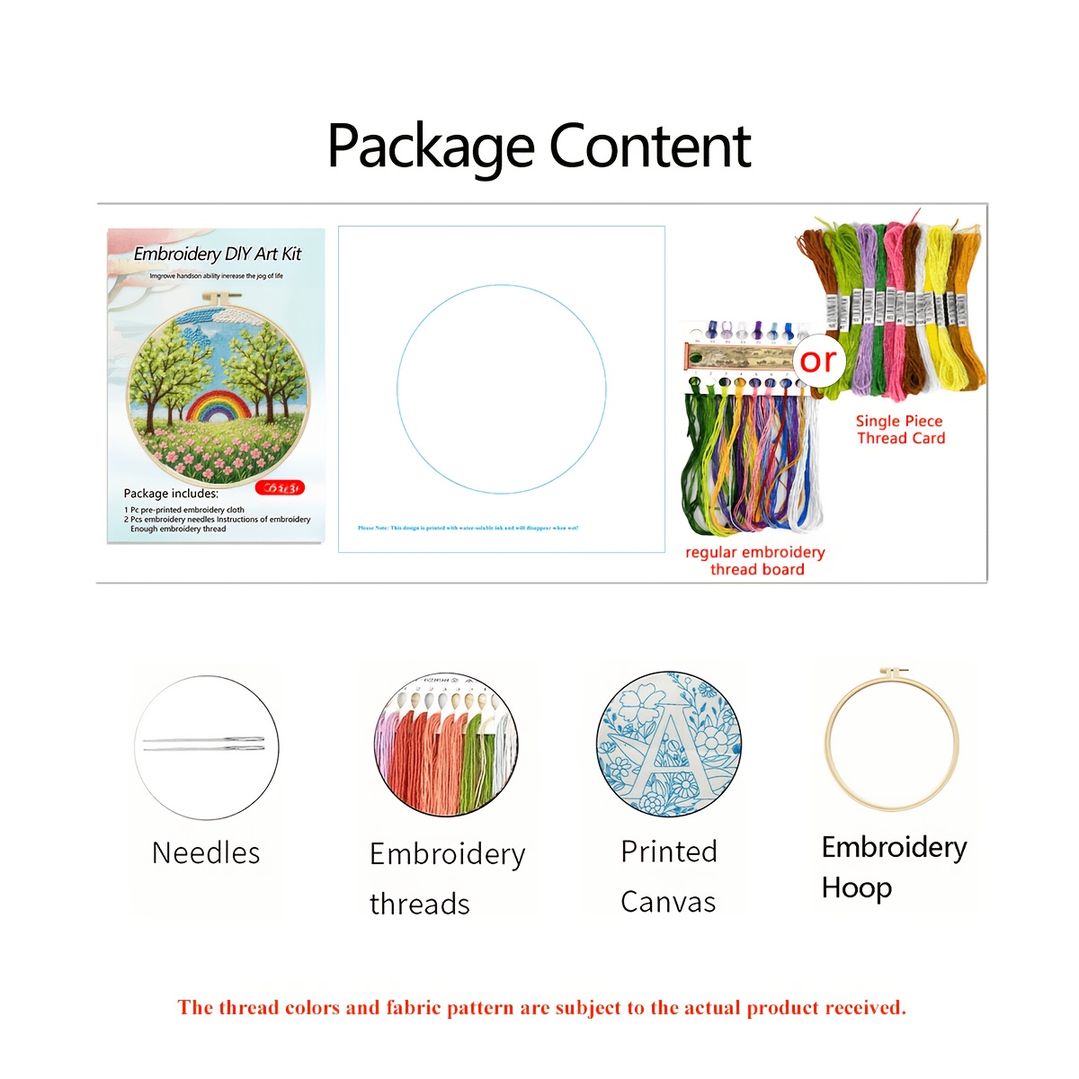 Rainbow Spring Handcraft Material Pack Embroidery Kit