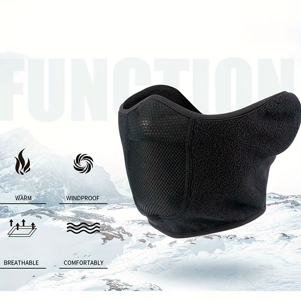 unisex nylon balaclava half face mask with earmuffs pa material hand washable   ideal for   and outdoor activities Product details 3