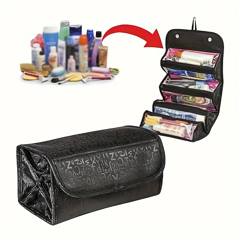 

Hanging Roll-up Makeup Bag/toiletry Kit/travel Organizer For Women - Organize Makeup, Cosmetics, , Medicine, Personal Care, Bathroom, Palette/brush Holder