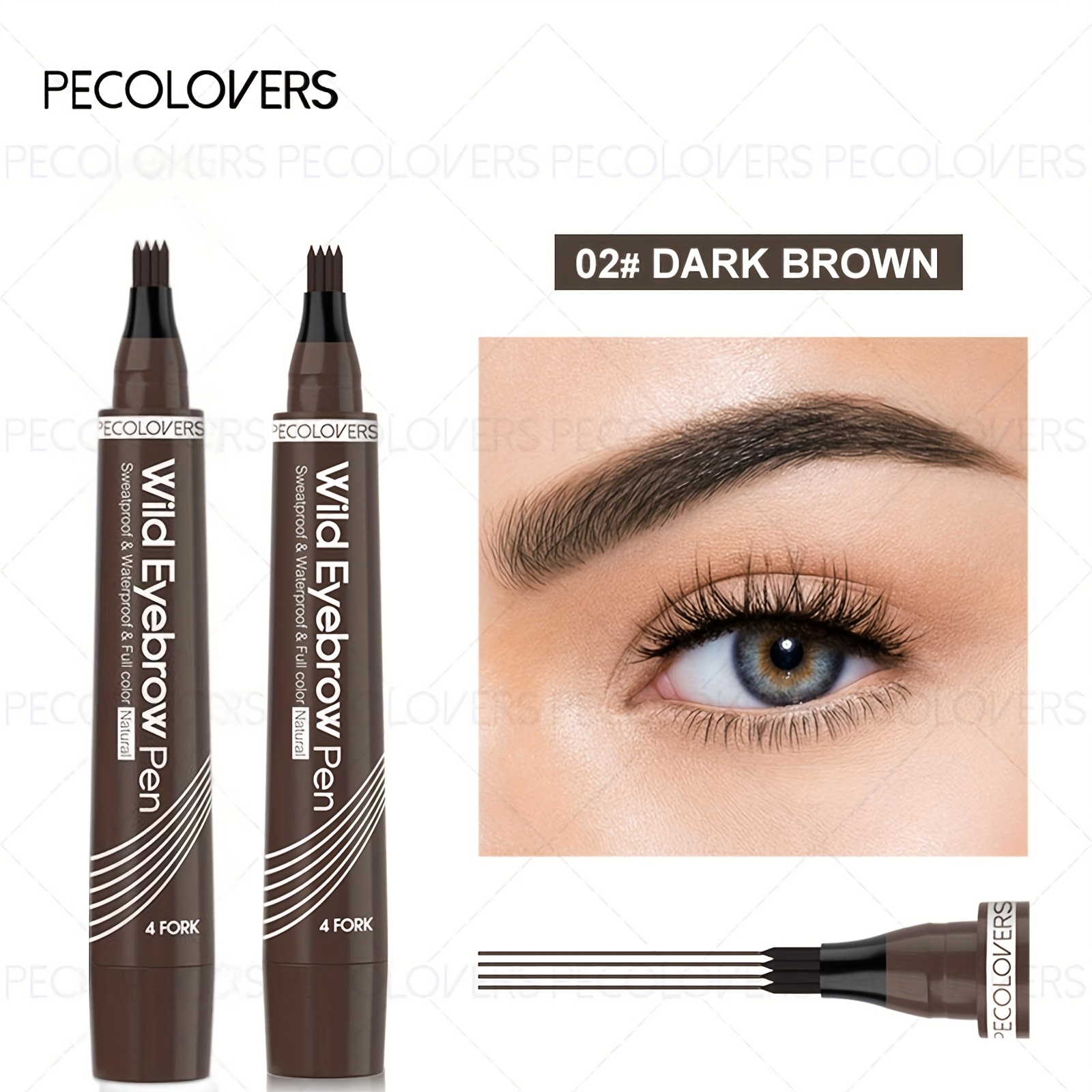 2pcs Eyebrow Pencil, Waterproof And Sweat-proof, Eyebrow Pencil, Natural And Long-lasting, Eyebrow Pencil Eye Cosmetics