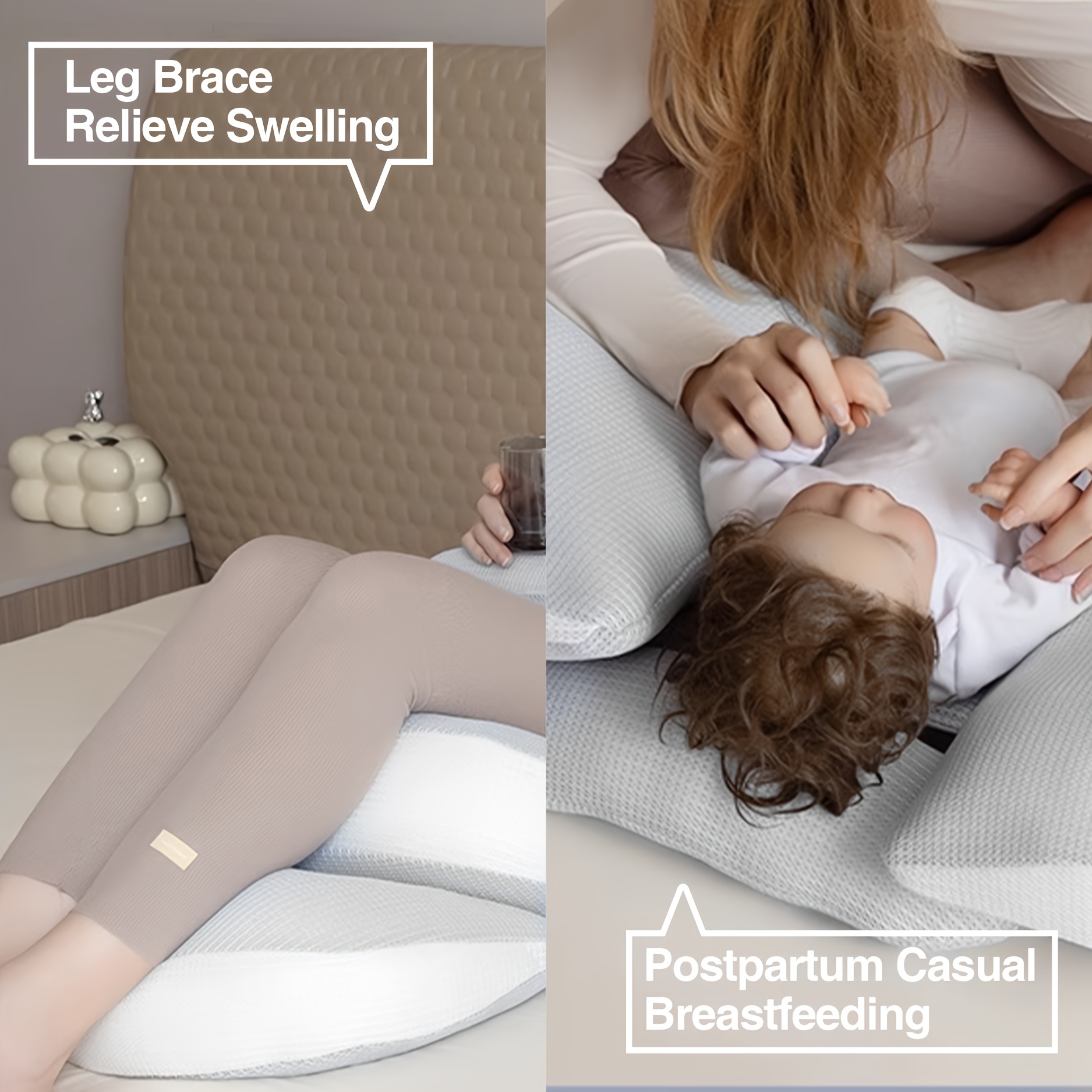 For Comfortable Maternity Pillow Designed for Back, Waist, And Belly Support – a Soft, Adjustable Cushion Ideal for Side And Stomach Sleepers – Available in Gray for Enhanced for Comfort And Fatigue Alleviation