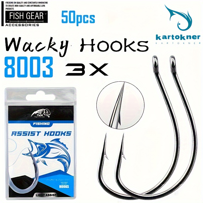 30Pcs/Box Drop Shot Hooks In-Line Drop Shot Rig Fishing Hooks for Bass,Perch
