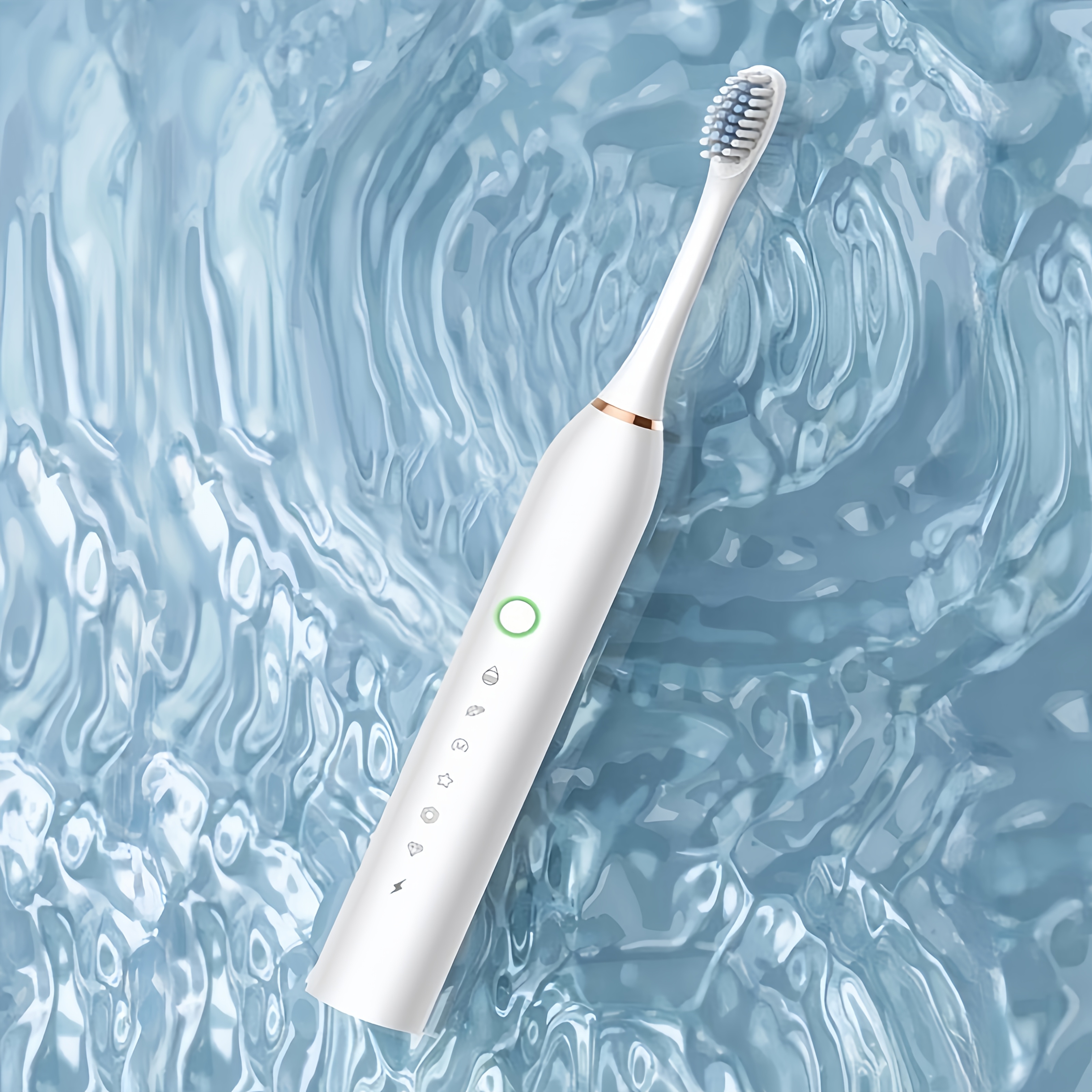 2pcs Advanced Smart Electric Toothbrush, 6 Cleaning Modes, 2/4 Replacement Brush Heads, Ultra-soft Bristles to Care for Sensitive Teeth, IP67 Rating, Suitable for Couples and Family Gifts