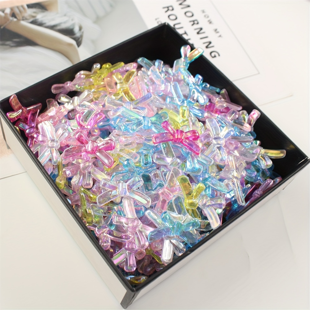 Acrylic Bow Tie Beads, Transparent Bowknot Flatback Mix, Jewelry Making  Charms, Handmade DIY Craft Supplies, Assorted Colors Pack