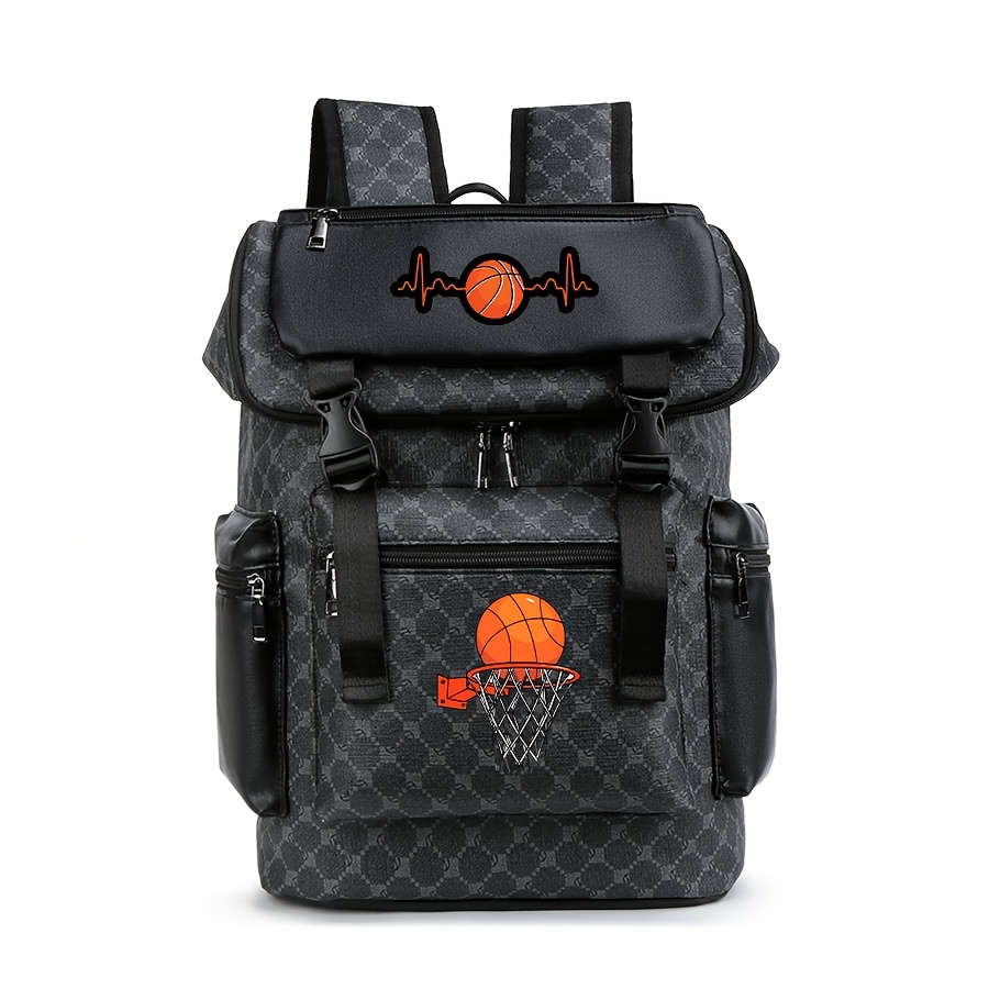 TEMU A Spacious And Lightweight Basketball Backpack That For Casual Use, Featuring Adjustable Shoulder Straps, A Sturdy Interior, A Flat
