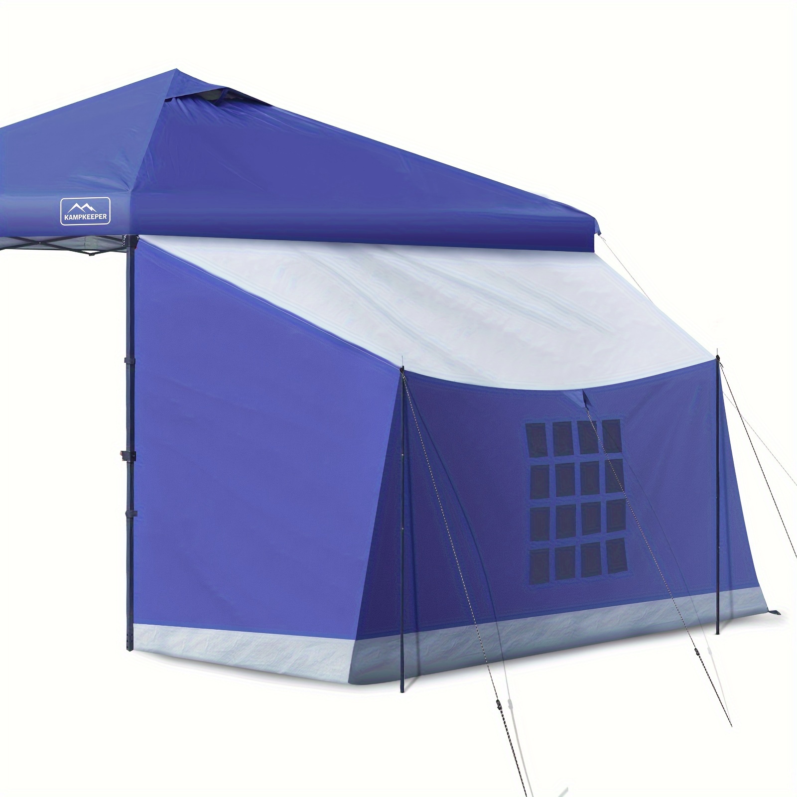 

Kampkeeper Side Tent,camping Tent For 10' X 10' Pop Up Canopy, Easy Set Up Gazebo,compatible With 10' Wide Tents (blue) Only Side Tent