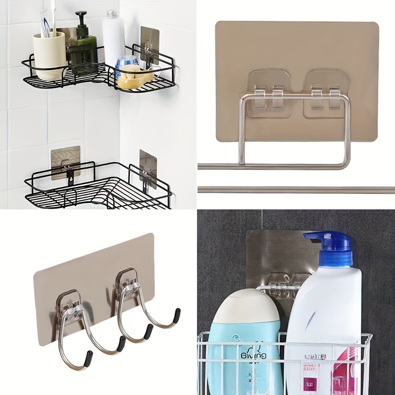 

5pcs No-drill For Bathroom Shelves - Hanging For , Bedroom, & Organization
