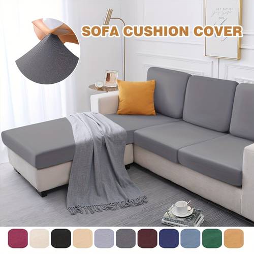 1pc elastic sofa cushion cover sofa case l shaped chaise lounge combination sofa protective cover easter beige yellow festive sofa decor cover