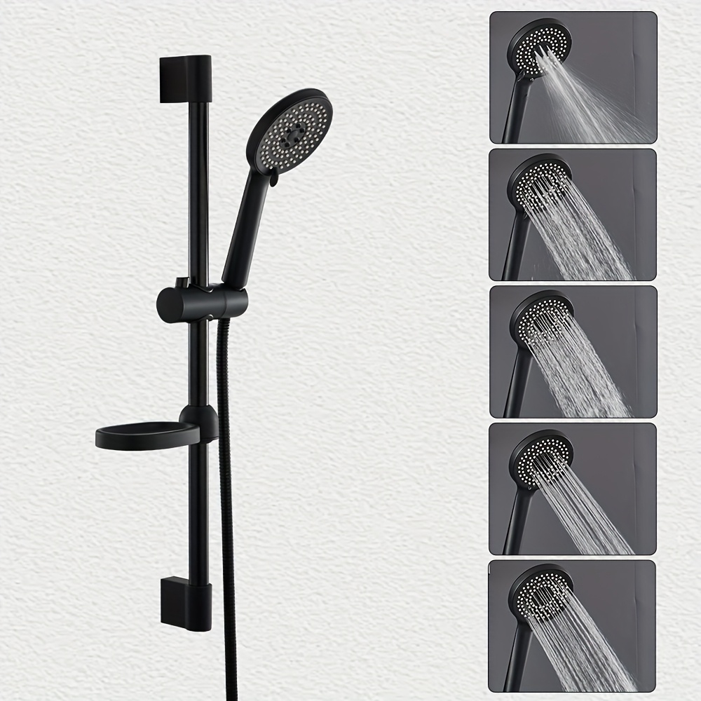 Adjustable Shower Riser Rail with Stainless Steel Slider Rail