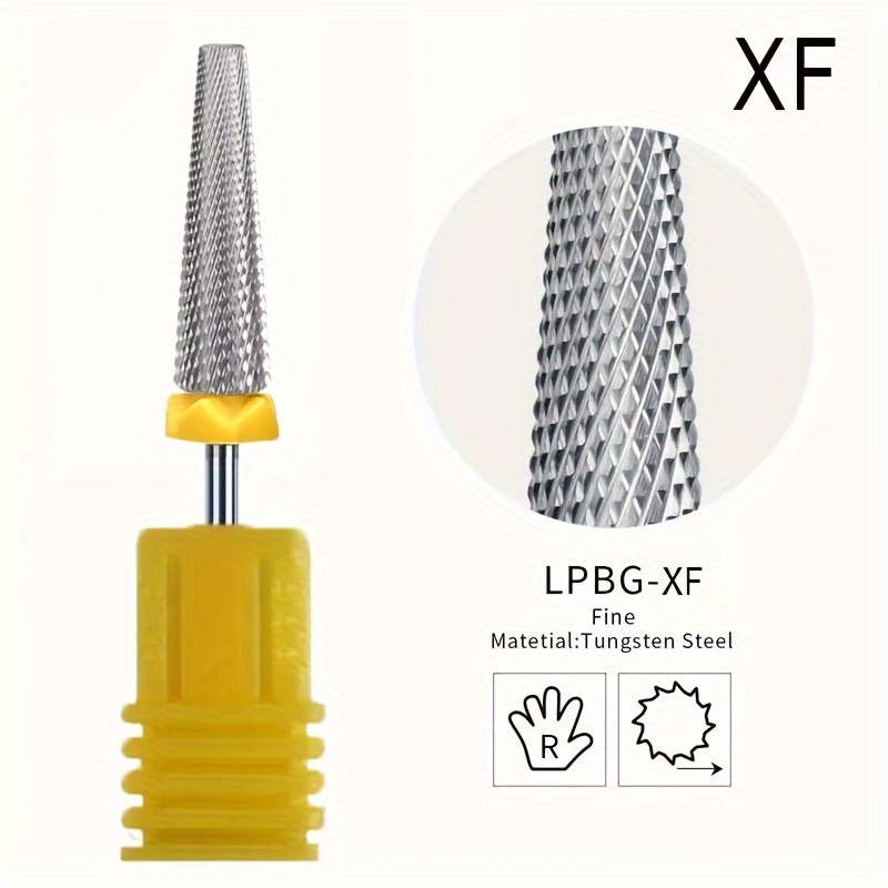 5 In 1 Extra Long Carbide Nail Drill Bits Set, Safety Nail Salon Accessories, Efficient Removal Of Gel Polish Acrylic Nails, Electric Manicure Machine Tool For Nail Artists