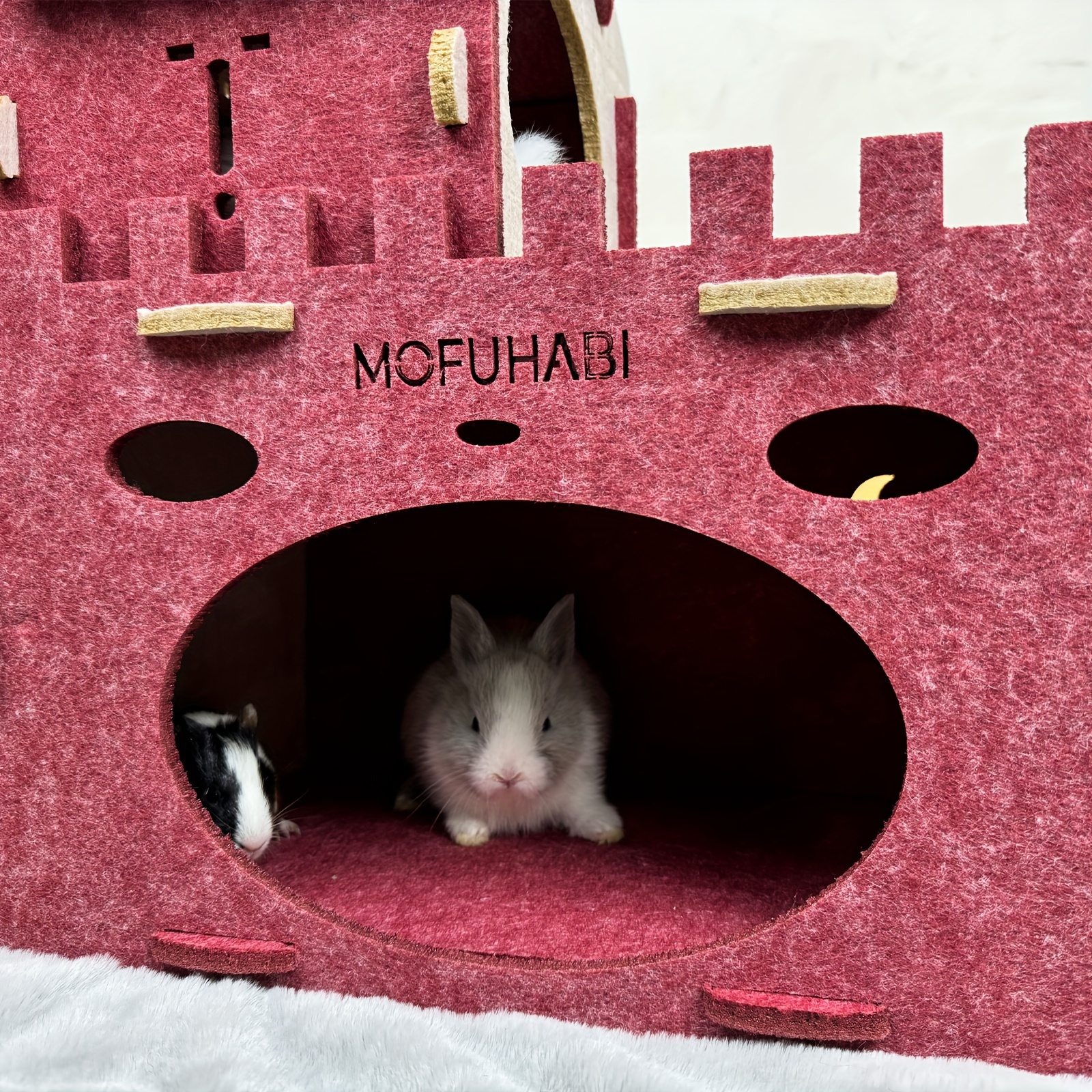 Double-Layer Pet Bed with Detachable Hideout