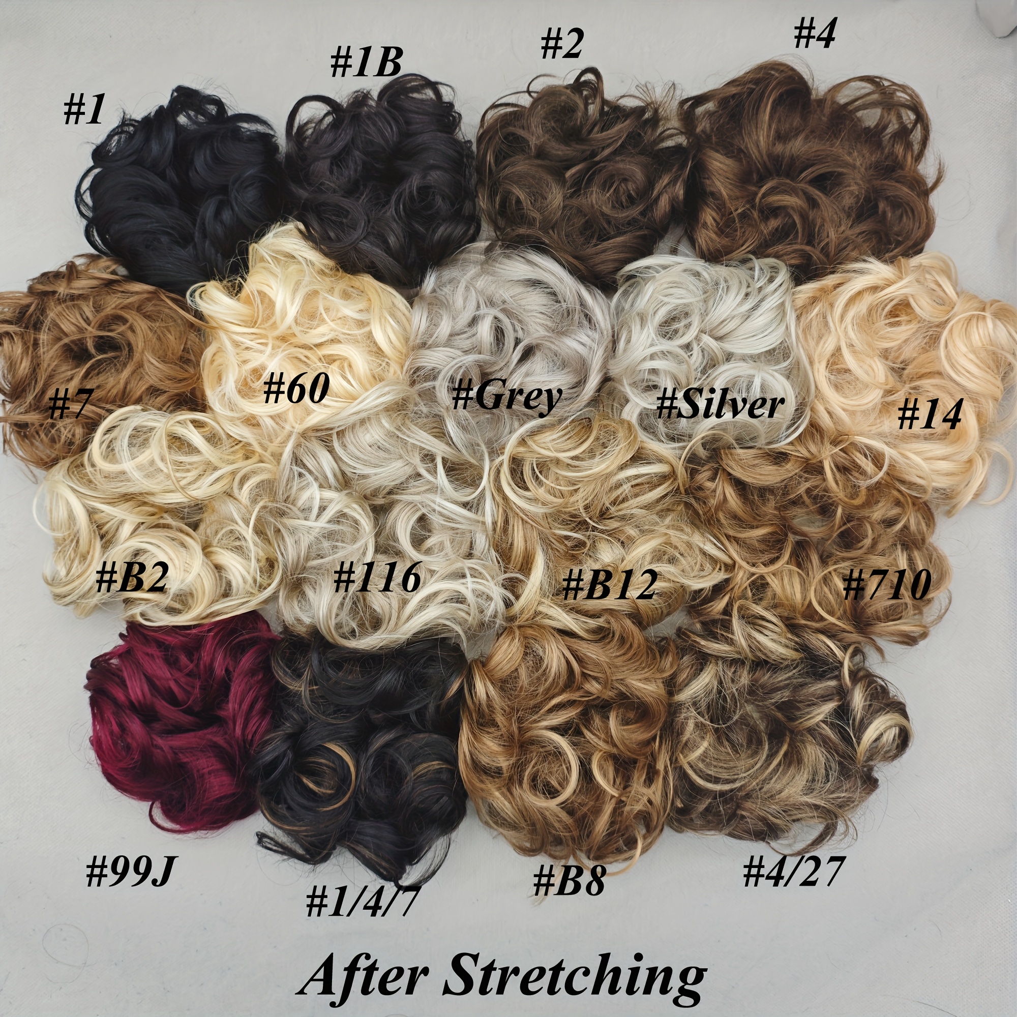 elegant real human hair updo bun scrunchie women girls full  display picture 1