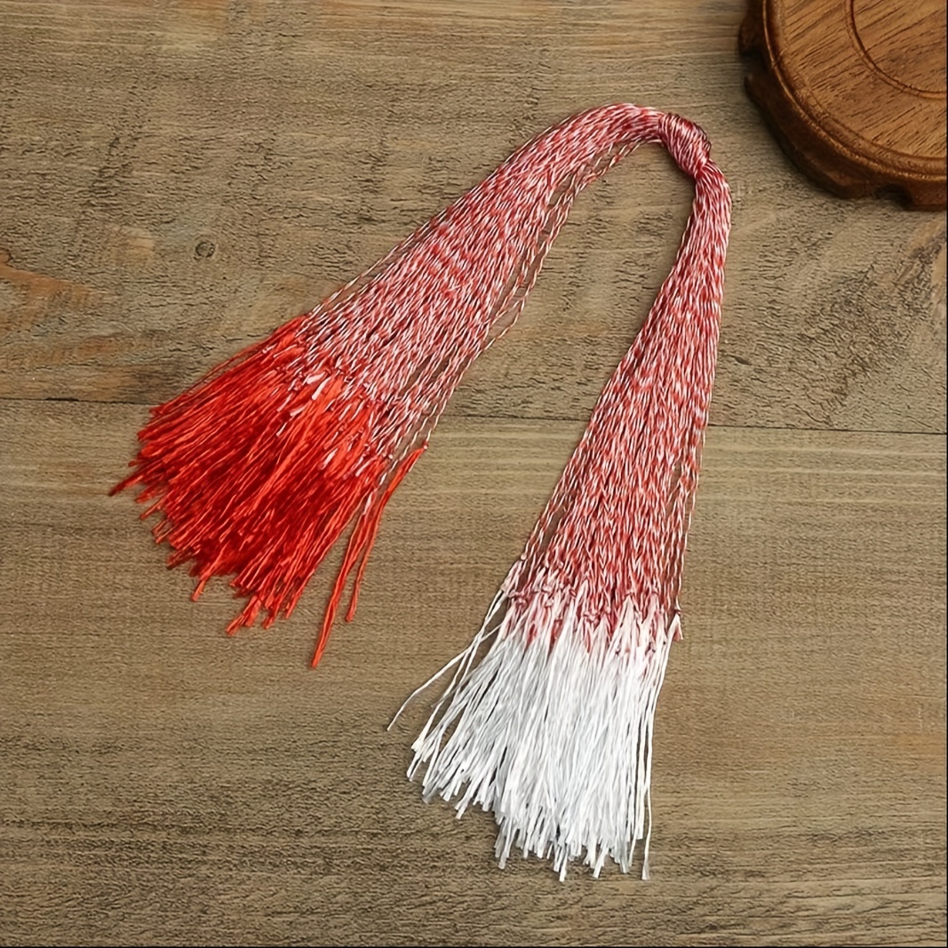 

10pcs Red And White Tassel Ribbons For Valentine's Day - Artistic Crafts And Sewing Accessories - Love-themed Decorations, Martisoare