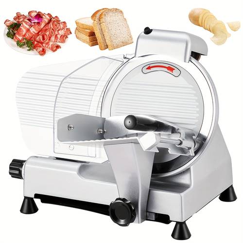 0 premium chromium plated steel blade electric meat cheese food slicer commercial and for home use 240w