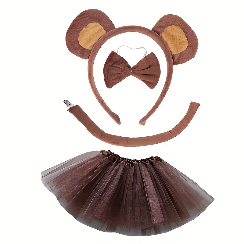 

Hair Ring Headgear Hairpin Monkey Headband Set Hairpin Animal Hair Accessories Ring Ears Plush Headband Party Headgear Animal Hair Ring Headband Performance Accessories Monkey Hairpin