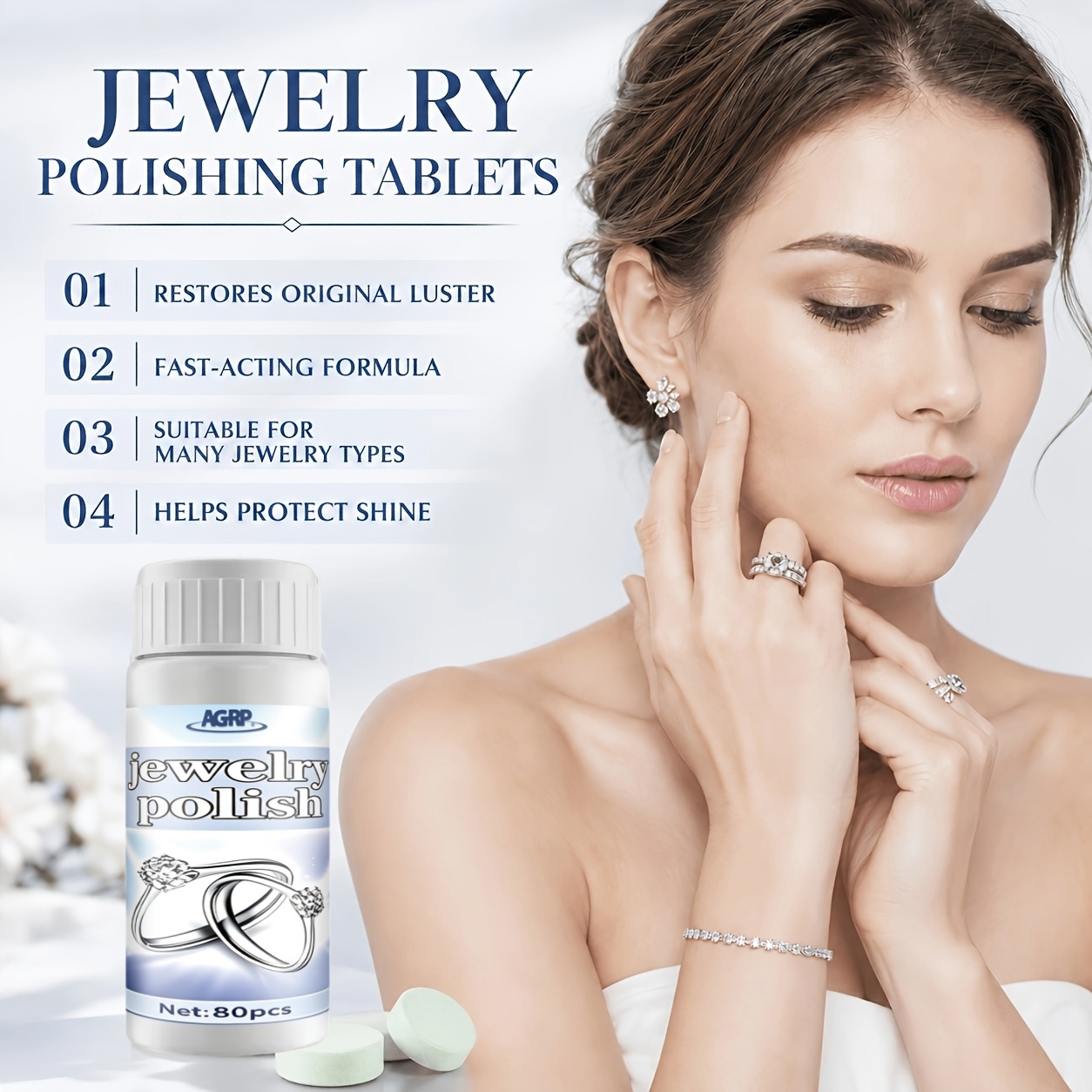 Jewelry Polishing Effervescent Tablets for Care