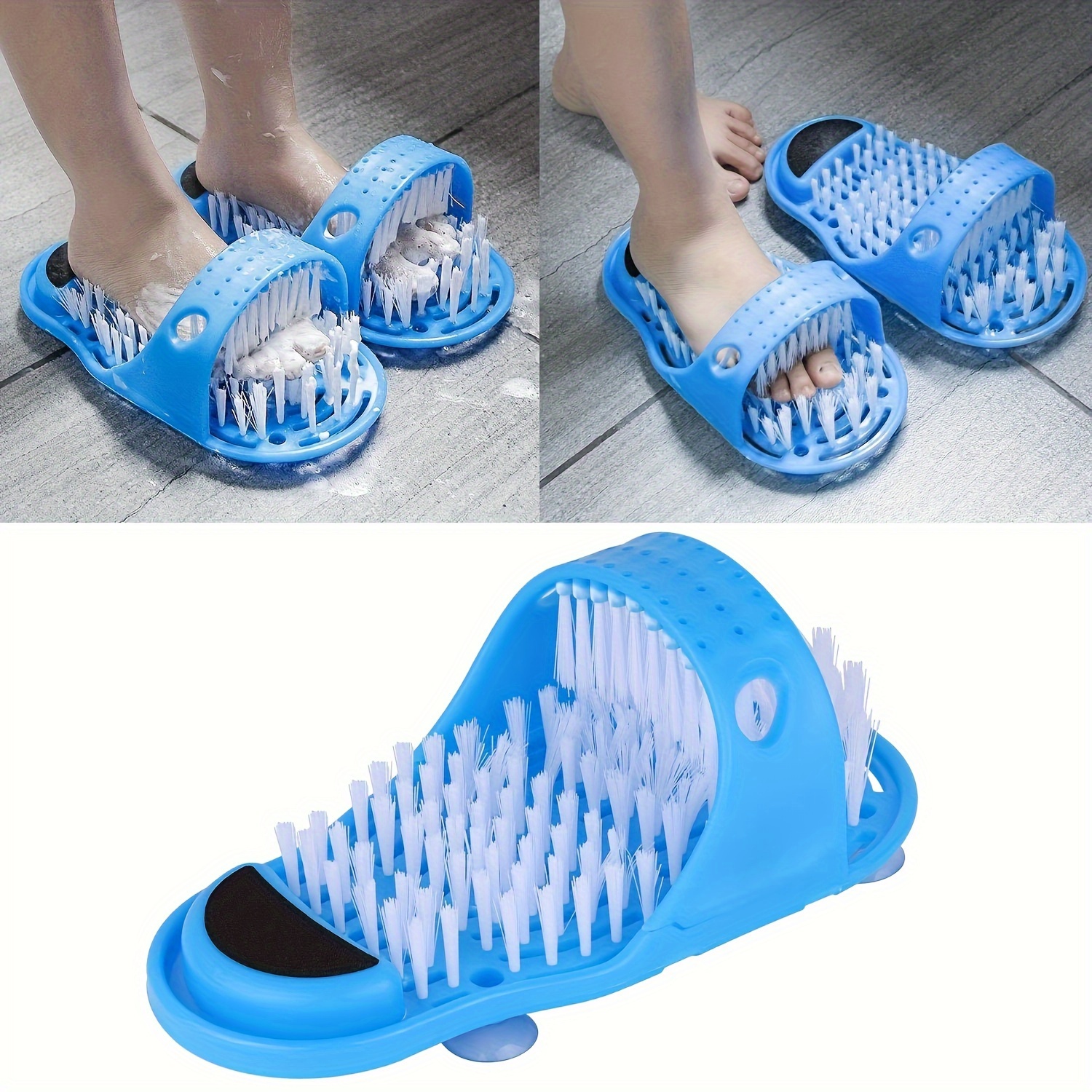 non electric foot scrubber and massager multifunctional foot cleaning brush slipper exfoliating foot spa for bathroom shower ideal for home and outdoor use suitable for men and women details 3