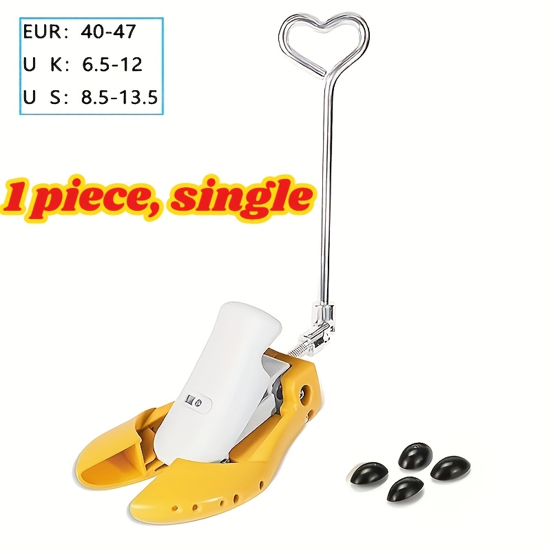 TEMU 1pc Adjustable Men's And Women's Shoe Stretcher - Perfect For Boots, Boots, Etc. | Durable Plastic With Heart-shaped Metal Hooks | Boot