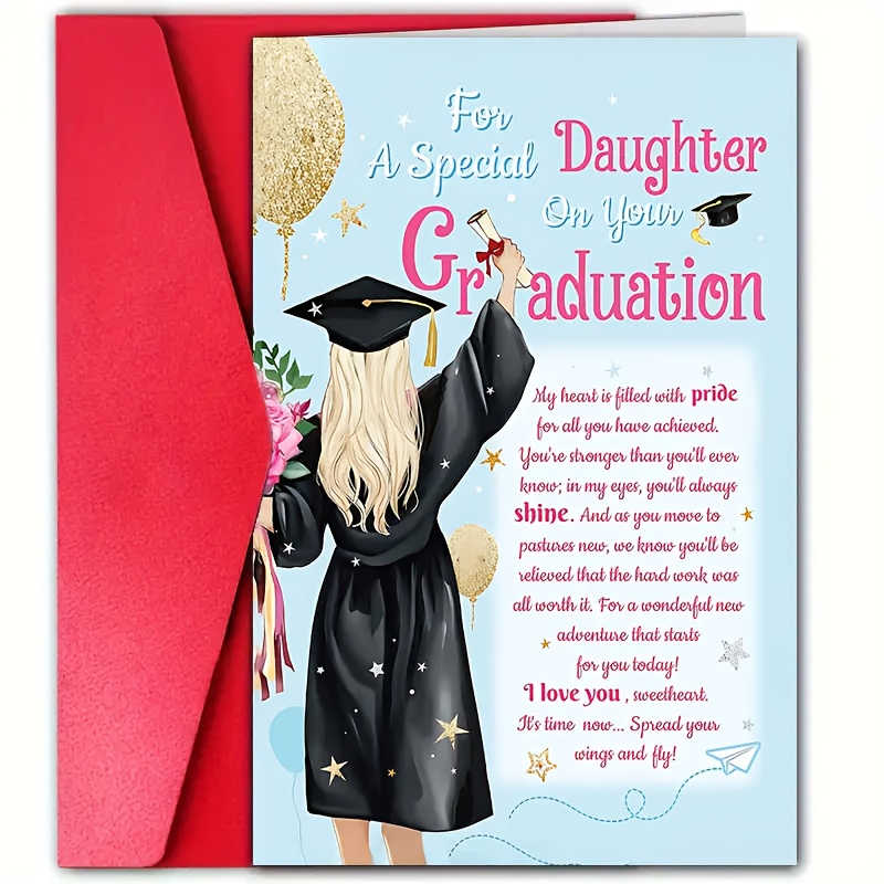 1 inspirational graduation card daughter high quality paper - Temu Australia
