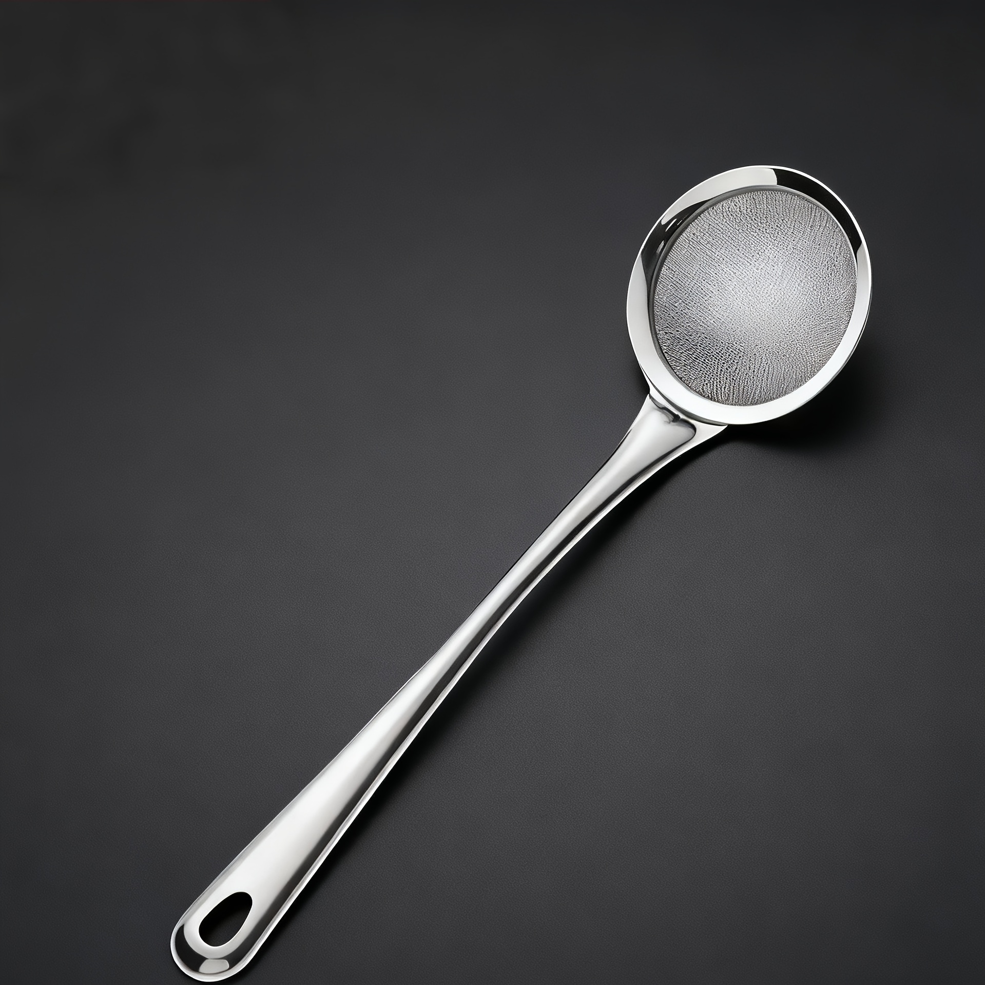Stainless Steel Skimmer Ladle For Household Use. Used As A Filter Mesh Ladle For Soybean Milk And Juice, A Filtering Ladle And A Ladle , And A Large Oil-separating Skimmer Ladle